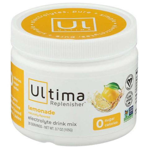 Ultima Replenisher Lemonade Electrolyte Powder Drink Mix, 3.7 Ounce Canister