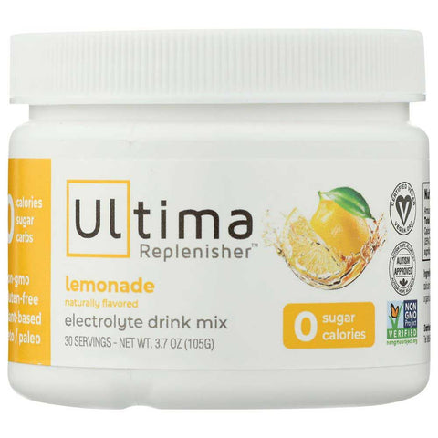 Ultima Replenisher Lemonade Electrolyte Powder Drink Mix, 3.7 Ounce Canister