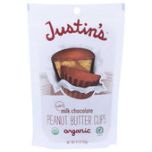 Justins Organic Mini Milk Chocolate Peanut Butter Cup, 4.7 Ounce -- 6 per case
