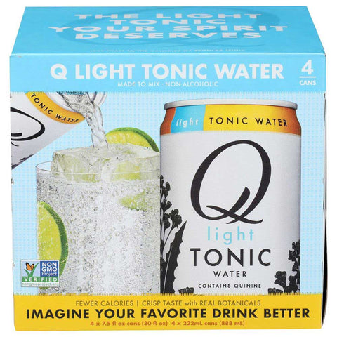 Q Drinks Indian Light Tonic Water, 7.5 Fluid Ounce -- 24 per case