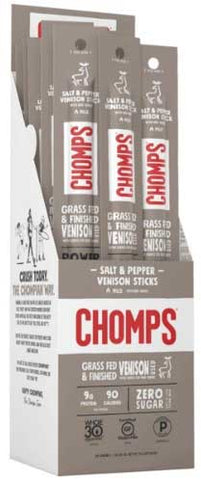Chomps Salt and Pepper Venison Sticks, 1.15 Ounce -- 24 per case