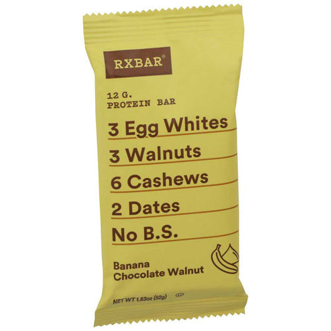 Rxbar Banana Chocolate Walnut Protein Bar, 1.83 Ounce -- 12 per case