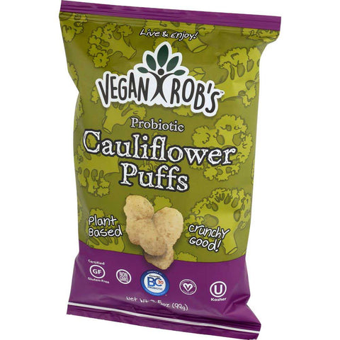 Vegan Robs Probiotic Cauliflower Puffs, 3.5 Ounce -- 12 per case