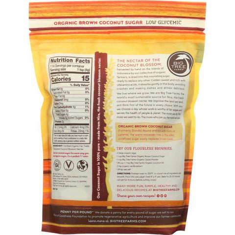 Sweet Tree Organic Evaporated Palm Sugar Blonde, 16 Ounce -- 6 per case.