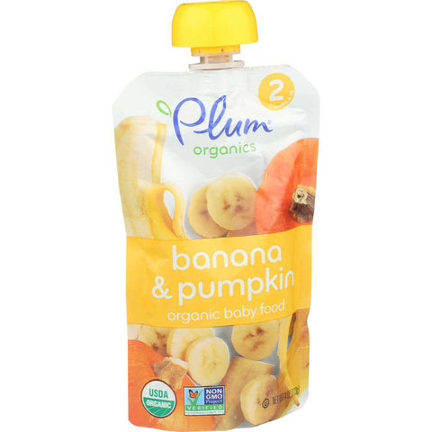 Plum Organics Pumpkin and Banana Baby Food, 4 Ounce -- 6 per case.