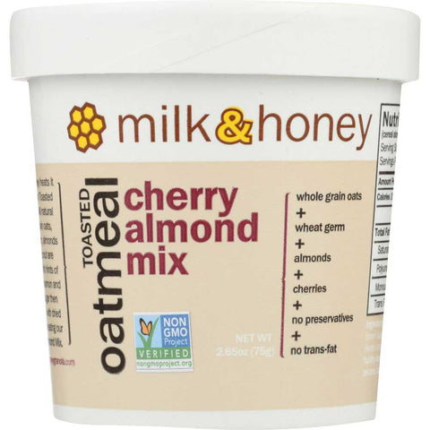 Milk and Honey Cherry Almond Mix Toasted Oatmeal, 2.65 Ounce -- 12 per case