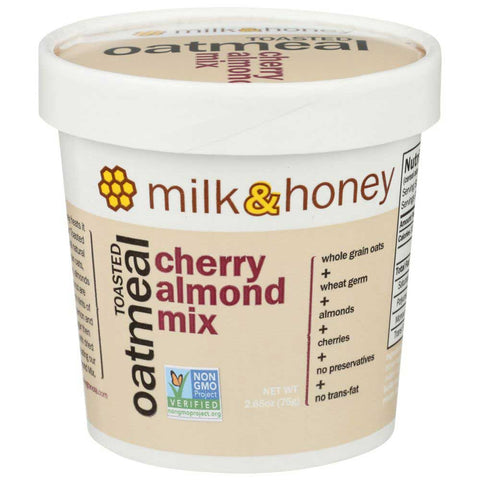 Milk and Honey Cherry Almond Mix Toasted Oatmeal, 2.65 Ounce -- 12 per case