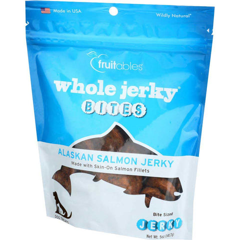 Fruitables Alaskan Salmon and Pear Whole Jerky Dog Treats, 5 Ounce -- 8 per case
