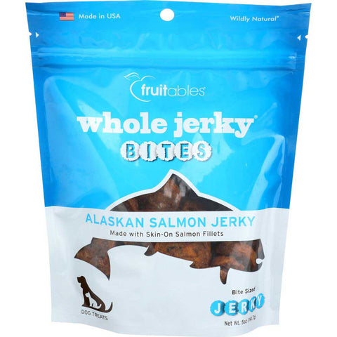 Fruitables Alaskan Salmon and Pear Whole Jerky Dog Treats, 5 Ounce -- 8 per case