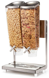 Rosseto EZ Pro 2 Container Stainless Steel Tabletop Dispenser with Removable Catch Tray, 10.88 x 7.5 x 20.25 inch