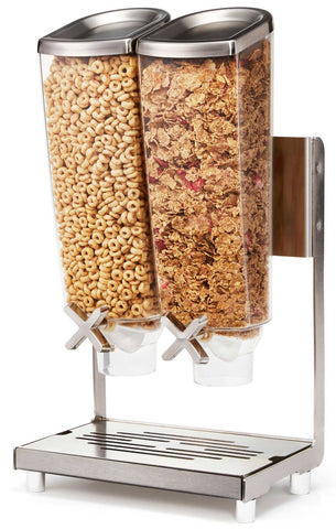 Rosseto EZ Pro 2 Container Stainless Steel Tabletop Dispenser with Removable Catch Tray, 10.88 x 7.5 x 20.25 inch