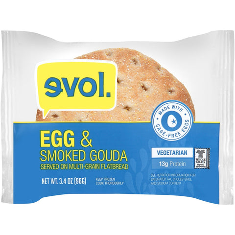 Evol Egg and Smoked Gouda Breakfast Sandwich, 3.4 Ounce -- 18 per case.