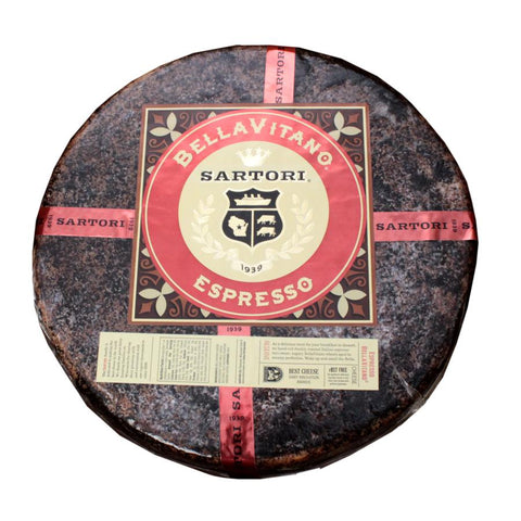 Sartori Reserve Espresso BellaVitano Cheese Wheel, 20 Pound.