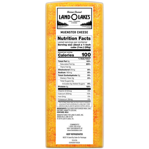 Land O Lakes Muenster Cheese, 6 Pound -- 2 per case