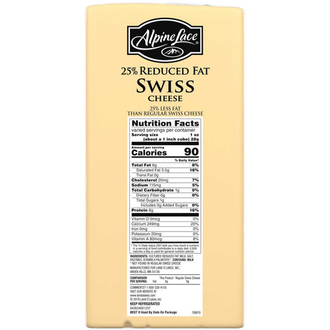 Alpine Lace Swiss Cheese, 12 Pound
