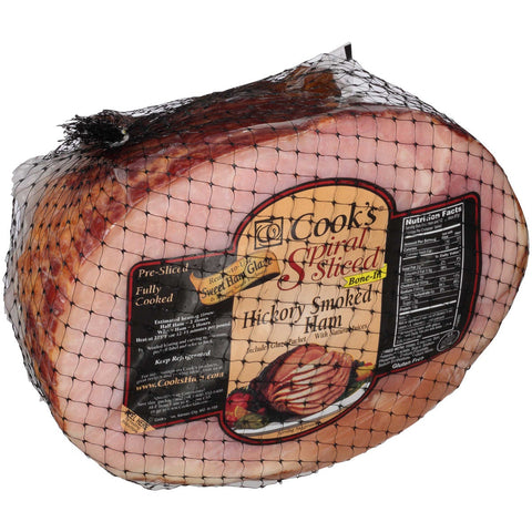 Cooks Ham Hickory Smoked Spiral Sliced Ham with Natural Juices, 41.4 Pound.