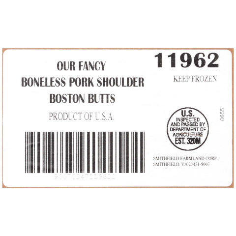 Farmland Boneless Pork Butt, 7.17 Pound -- 6 per case.