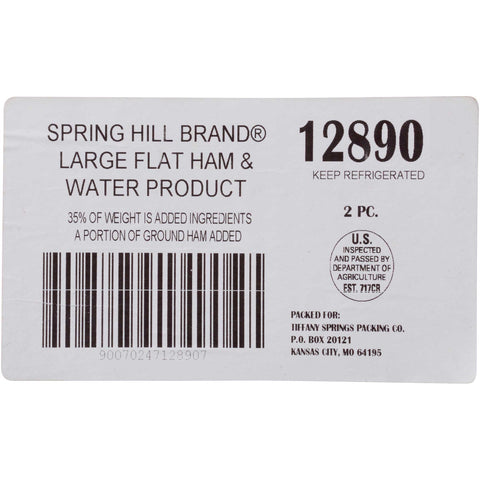 Farmland Large Hill Smoked Spring Flat Ham, 10.55 Pound -- 2 per case.