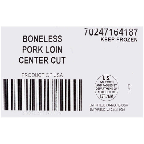 Farmland Gold Medal Canadian Boneless Center Cut Pork Loin Back, 7.35 Pound -- 2 per case.