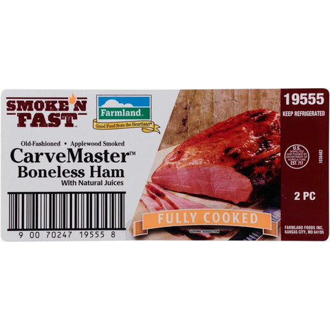 Farmland Natural Juice Applewood Smoked Ham, 9 Pound -- 2 per case.