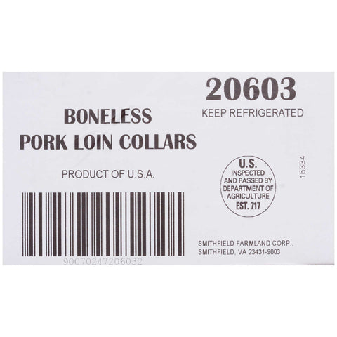 Farmland Boneless Fresh Collar Pork Loin, 27.5 Pound.