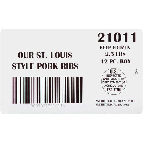 Farmland St Louis Style Rib, 2.57 Pound -- 12 per case.