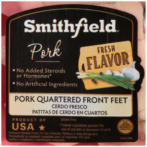 Smithfield Quartered 16 Piece Front Feet Pork Piece -- 16 per case.