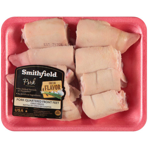 Smithfield Quartered 16 Piece Front Feet Pork Piece -- 16 per case.