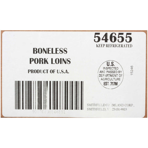 Smithfield Boneless Lip Off Pork Loin -- 6 per case.