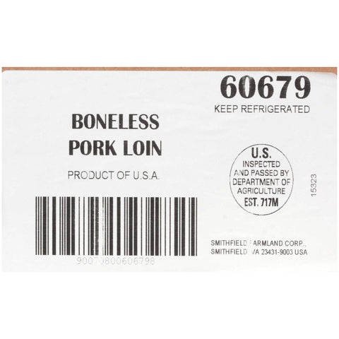 Smithfield Boneless Center Cut Fresh Pork Loin, 50.1 Pound.