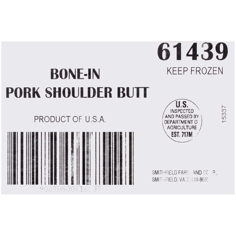 Smithfield Bone In Shoulder Butt Piece -- 8 per case.