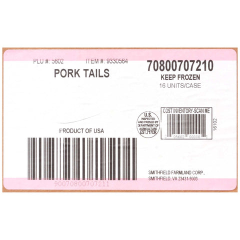 Smithfield Pork Tail, 33.1 Pound.