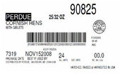 Perdue Grade A Cornish Hen, 28 Ounce -- 16 per case.