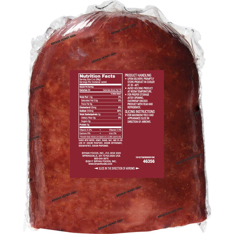 Bryan Deli Classics Honey Boneless Ham, 8.29 Pound -- 3 per case.