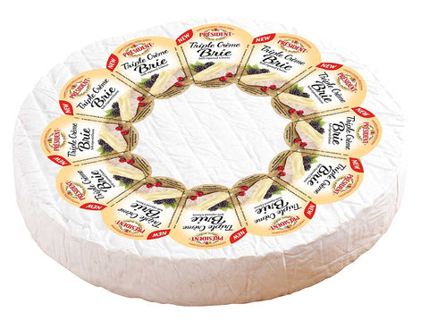 President Triple Creme Brie Cheese, 6.6 Pound.