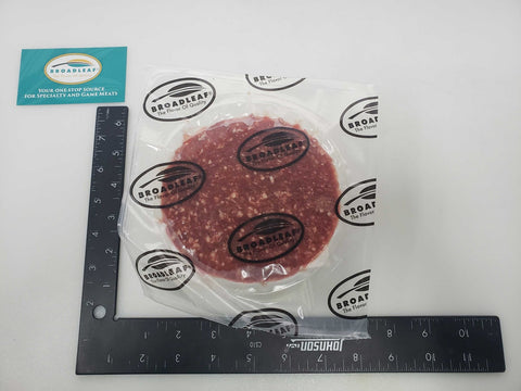 Broadleaf Grass Fed 3 1 Round Beef Patties, 1 Pound -- 10 per case.