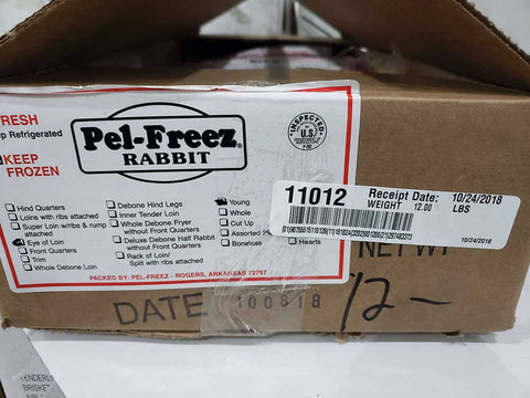 Pel Freeze Rabbit Striploin, 12 Ounce -- 18 per case