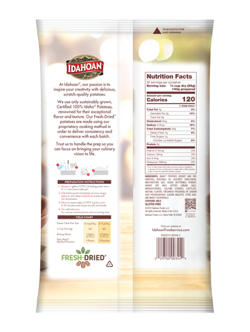 Idahoan® RUSTIC Baby Reds® Mashed Potatoes, 8/32.85 oz. pchs (lumps and peels)