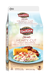 Idahoan® SHREDS Hearty Cut Hash Browns with Sea Salt & Cracked Black Pepper, 6/2.25 lb. ctns