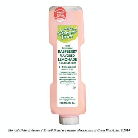 Growers Pride Raspberry Lemonade Juice, 3.5 Liter -- 3 per case.