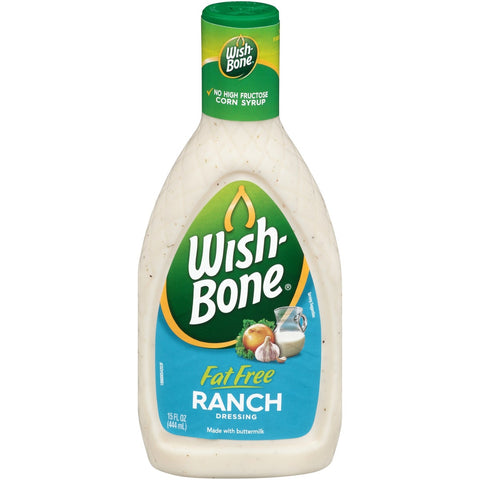 Wish Bone Fat Free Ranch Dressing, 15 Fluid Ounce -- 6 per case.