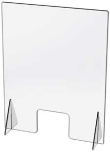Cal Mil Freestanding Barrier with Window.