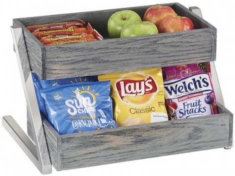 Cal Mil Ashwood 2 Tier Merchandiser, 16 x 20 x 9.5 inch.
