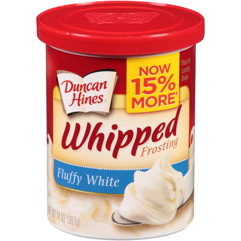 Duncan Hines Whipped Fluffy White Frosting, 14 Ounce -- 8 per case.