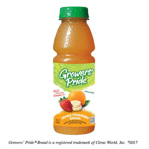 Floridas Natural Growers Pride Orange Strawberry Banana Cocktail, 14 Fluid Ounce -- 12 per case.