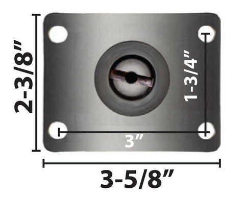 BK Resources Polyurethane Caster with Brake, 5 inch Dia