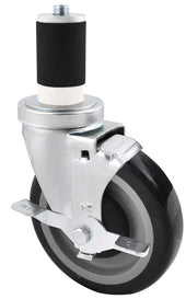 BK Resources Polyurethane 4 Caster Kit, 5 inch Dia