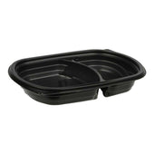Anchor Packaging MicroRaves Black Polypropylene 2-Compartment Container, 8.79 x 6.35 x 1.56 inch -- 252 per case