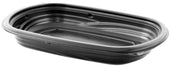 Anchor Packaging MicroRaves Wave Polypropylene Black Rectangular Entree Container, 16 Ounce Capacity -- 252 per case