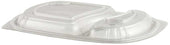 Anchor Packaging MicroRaves Clear Polypropylene 2 Compartment Microwavable Dome Lid Only, 10.25 x 7.25 x 1.08 inch -- 250 per case